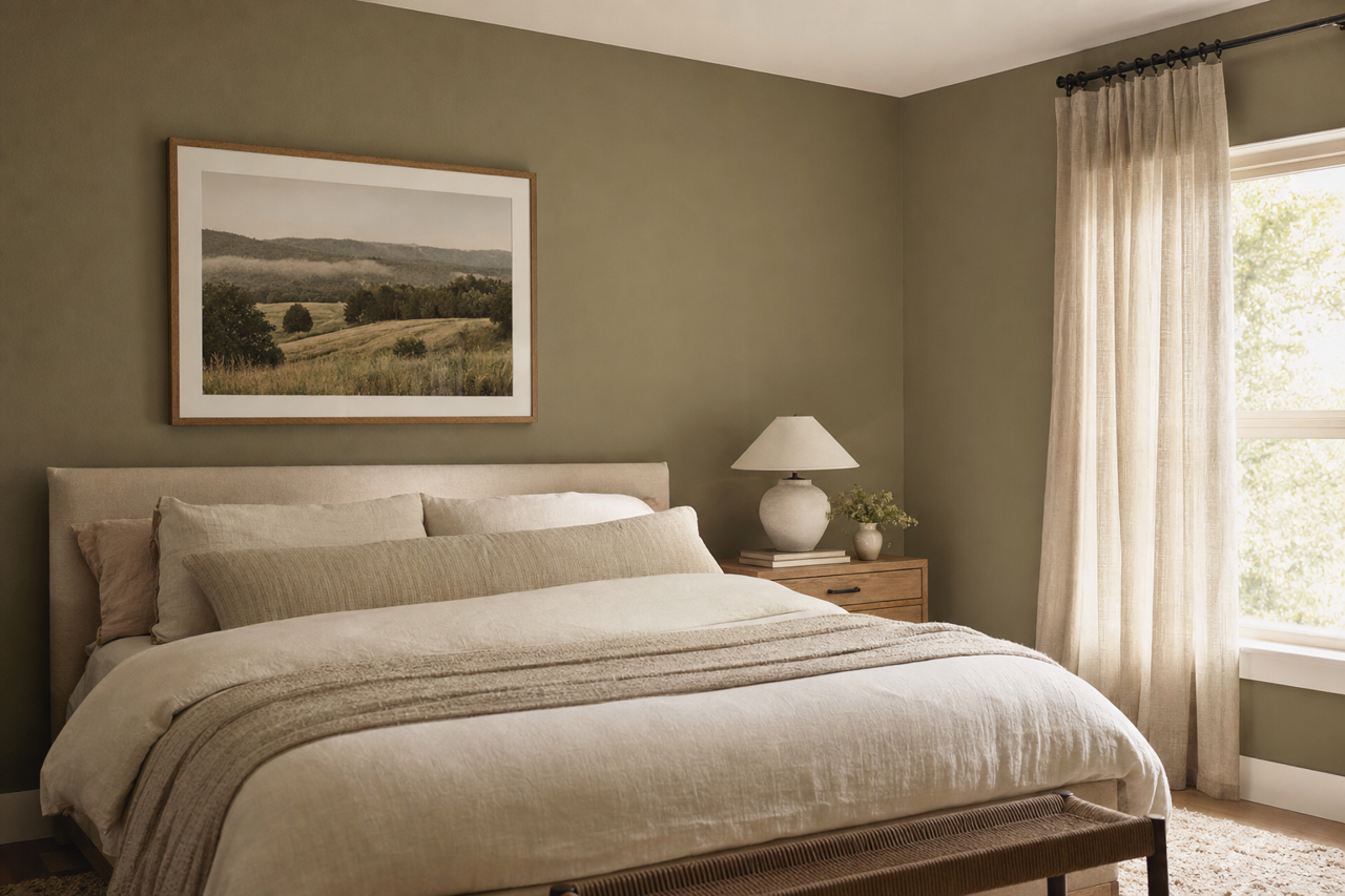 Sage Green Light by Sherwin-Williams on interiors