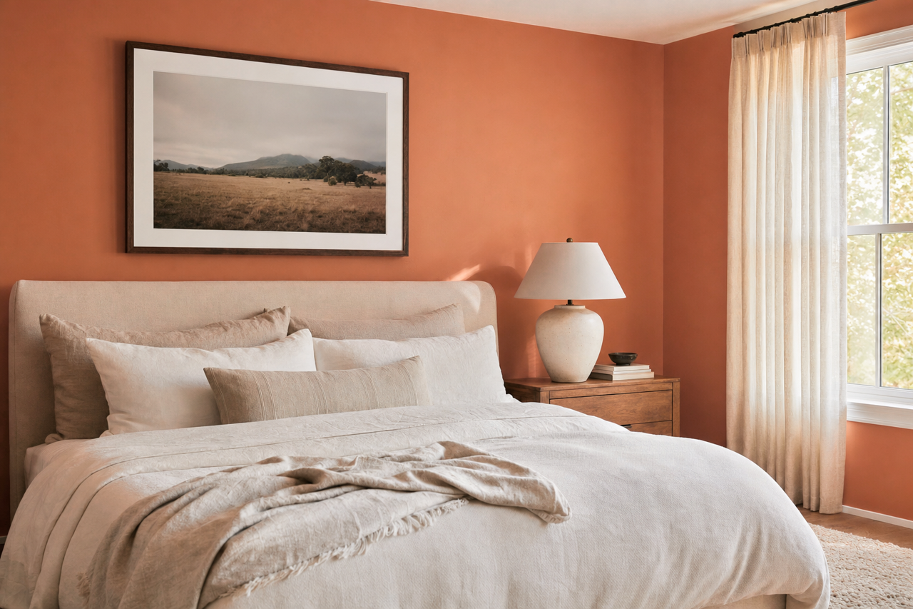 Caribbean Coral by Sherwin-Williams on interiors