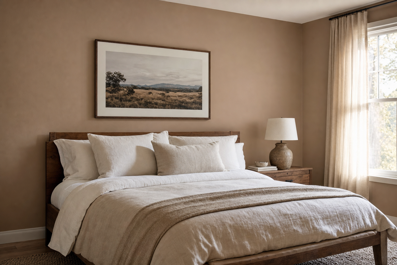 Sycamore Tan by Sherwin-Williams on interiors