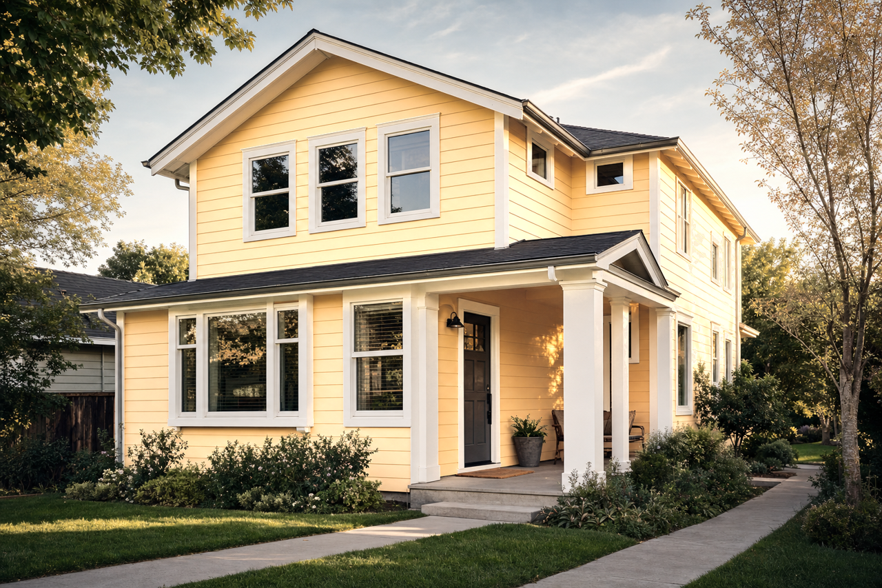 Peace Yellow by Sherwin-Williams on exterior