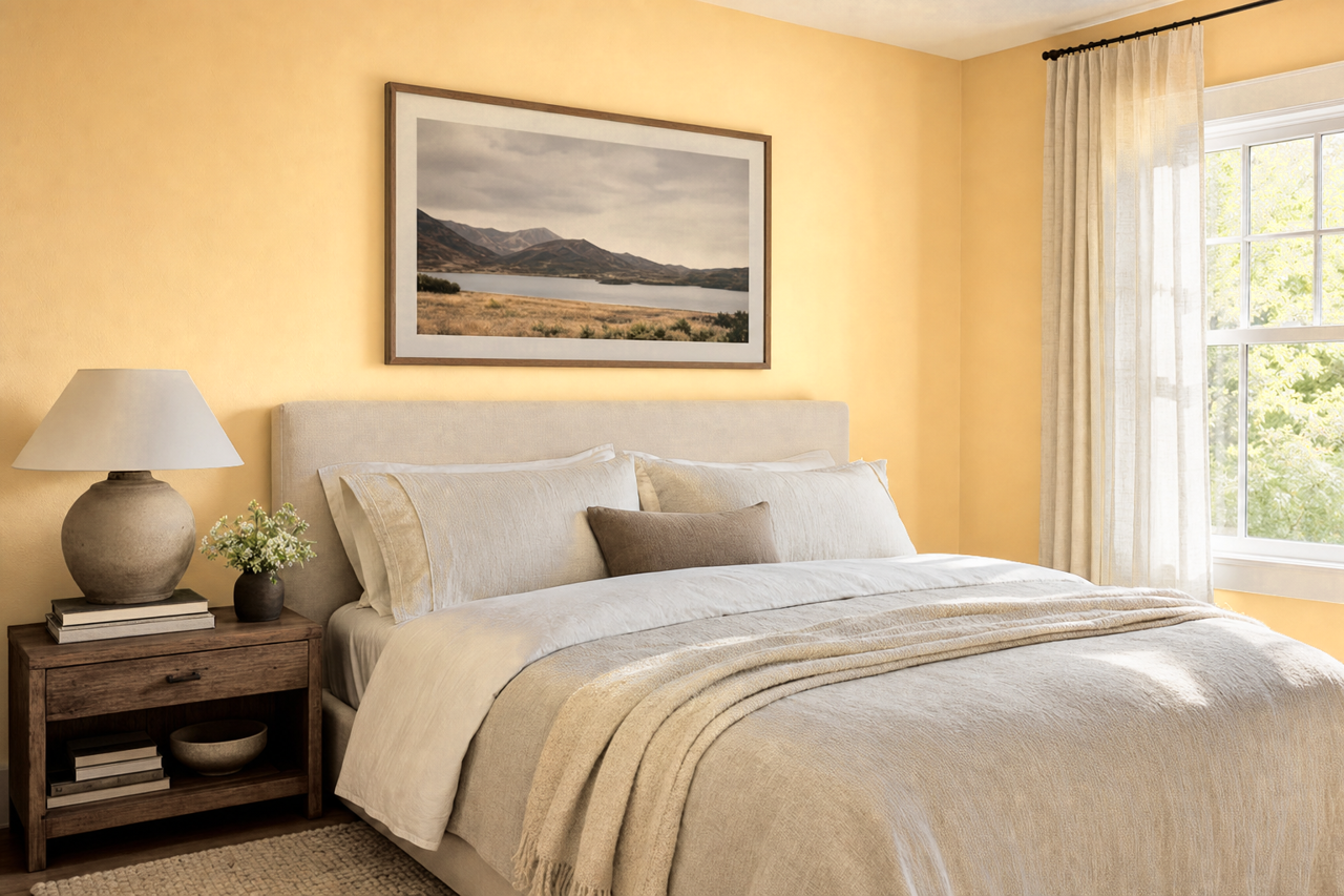 Peace Yellow by Sherwin-Williams on interiors