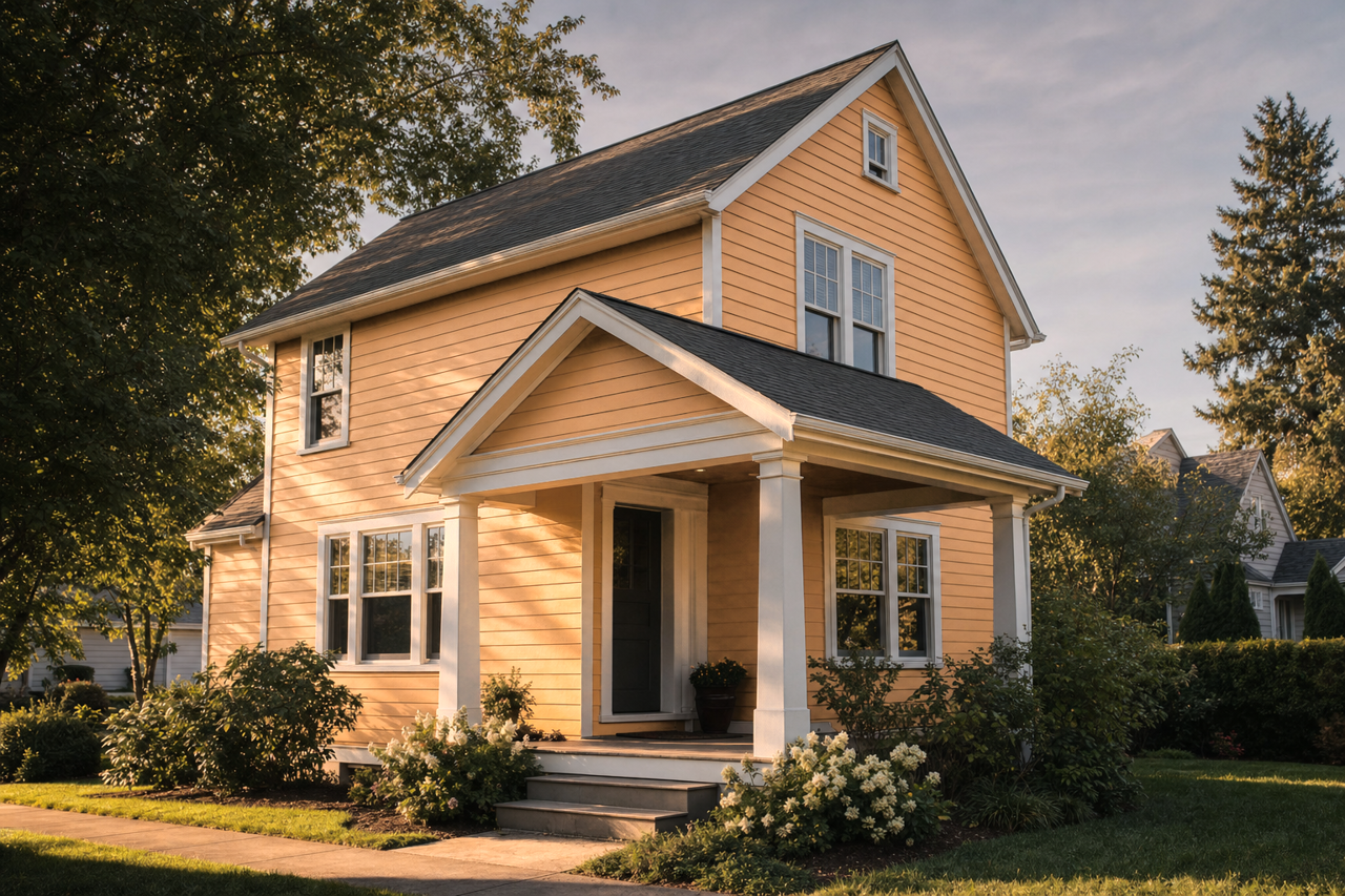 Harvest Gold by Sherwin-Williams on exterior