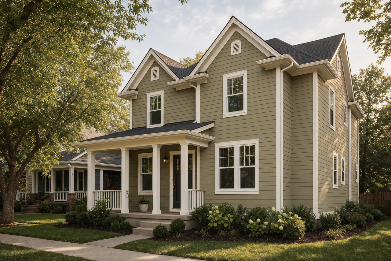 Avocado by Sherwin-Williams on exterior