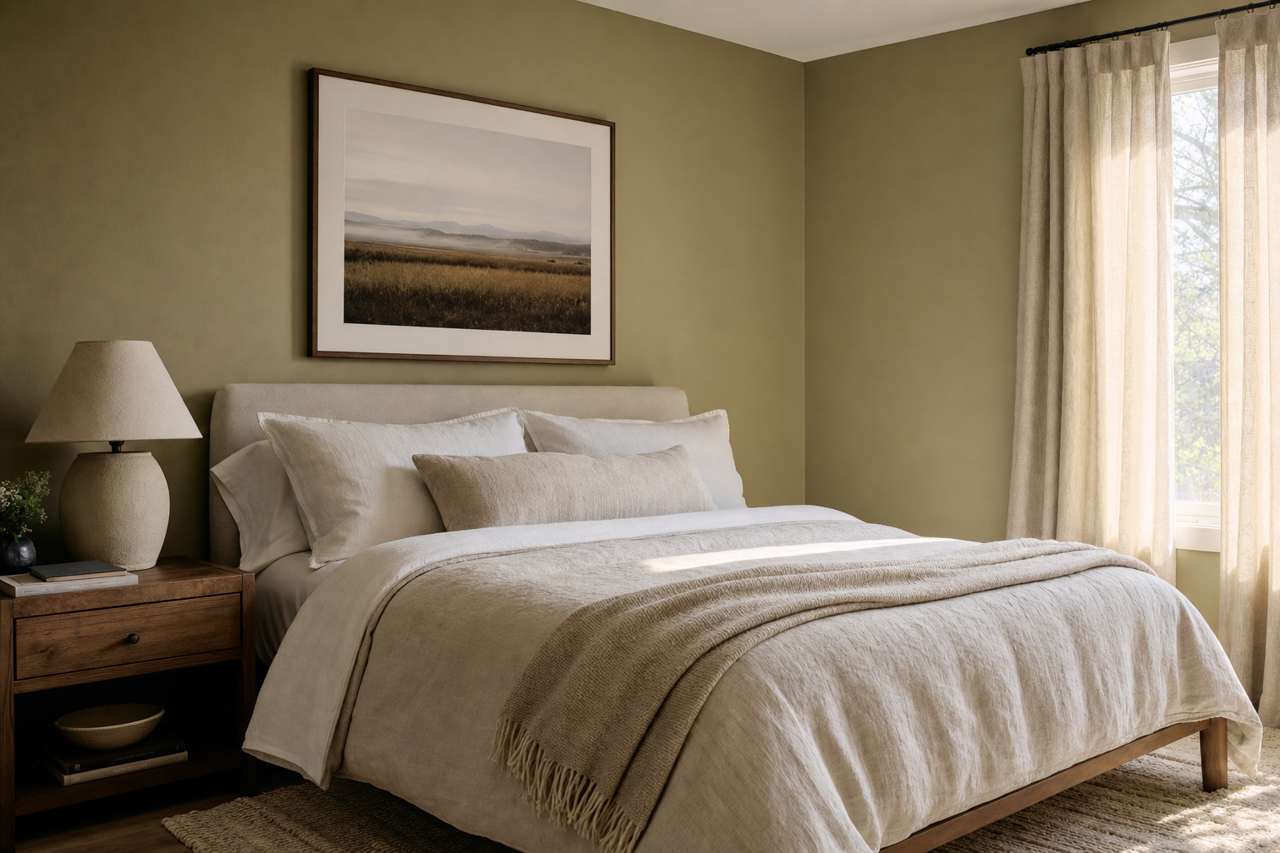 Avocado by Sherwin-Williams on interiors