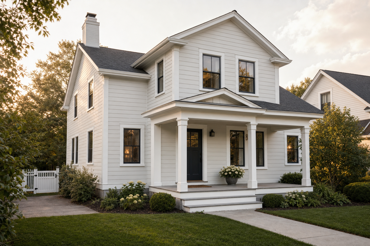 Snowfall by Sherwin-Williams on exterior