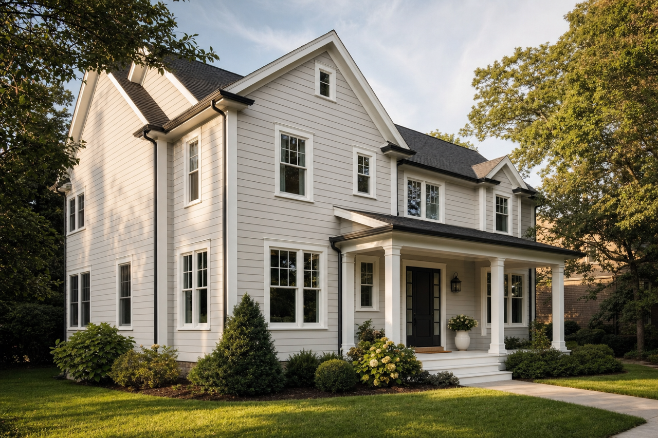 Grayish by Sherwin-Williams on exterior