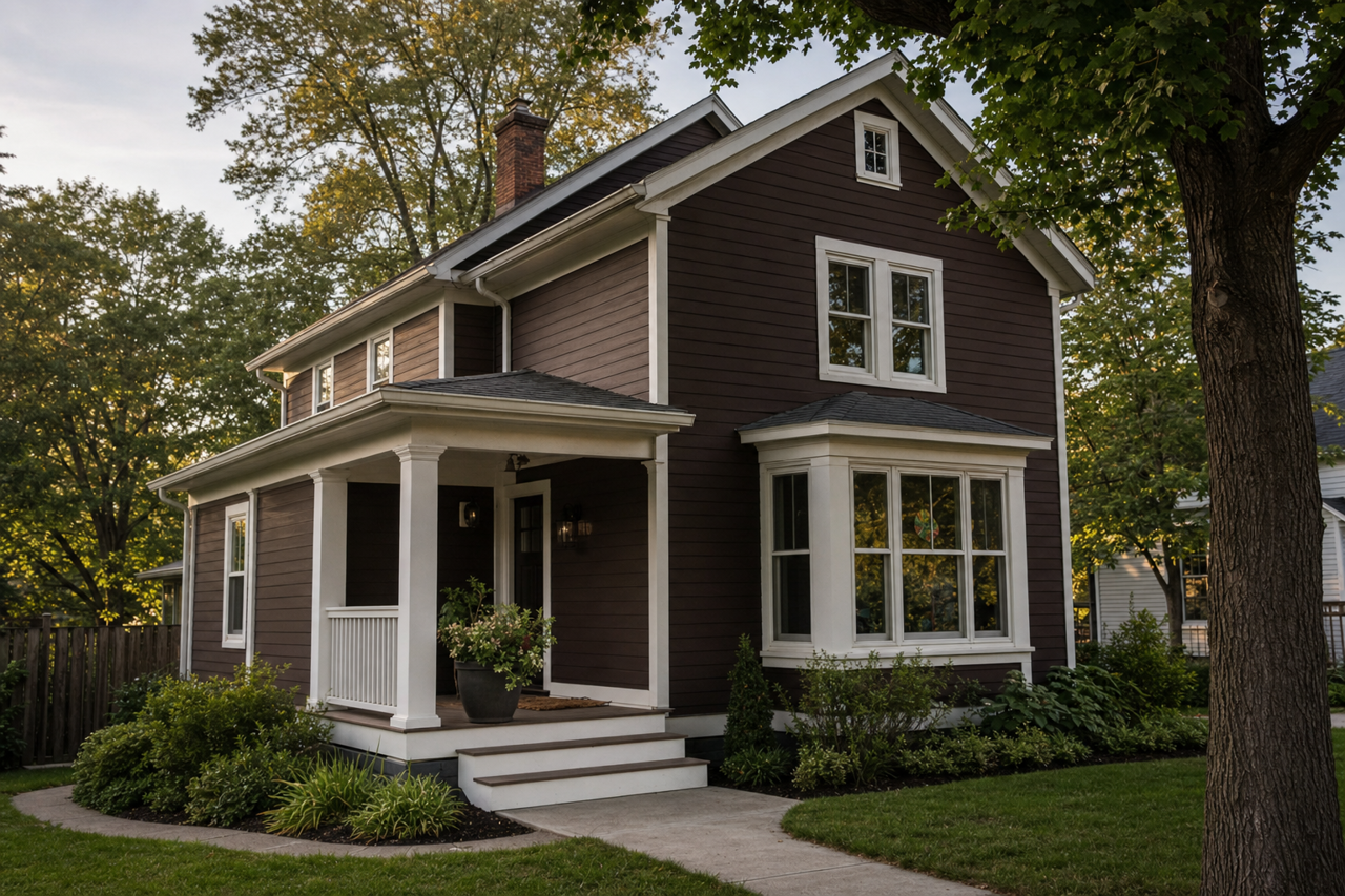Black Bean by Sherwin-Williams on exterior