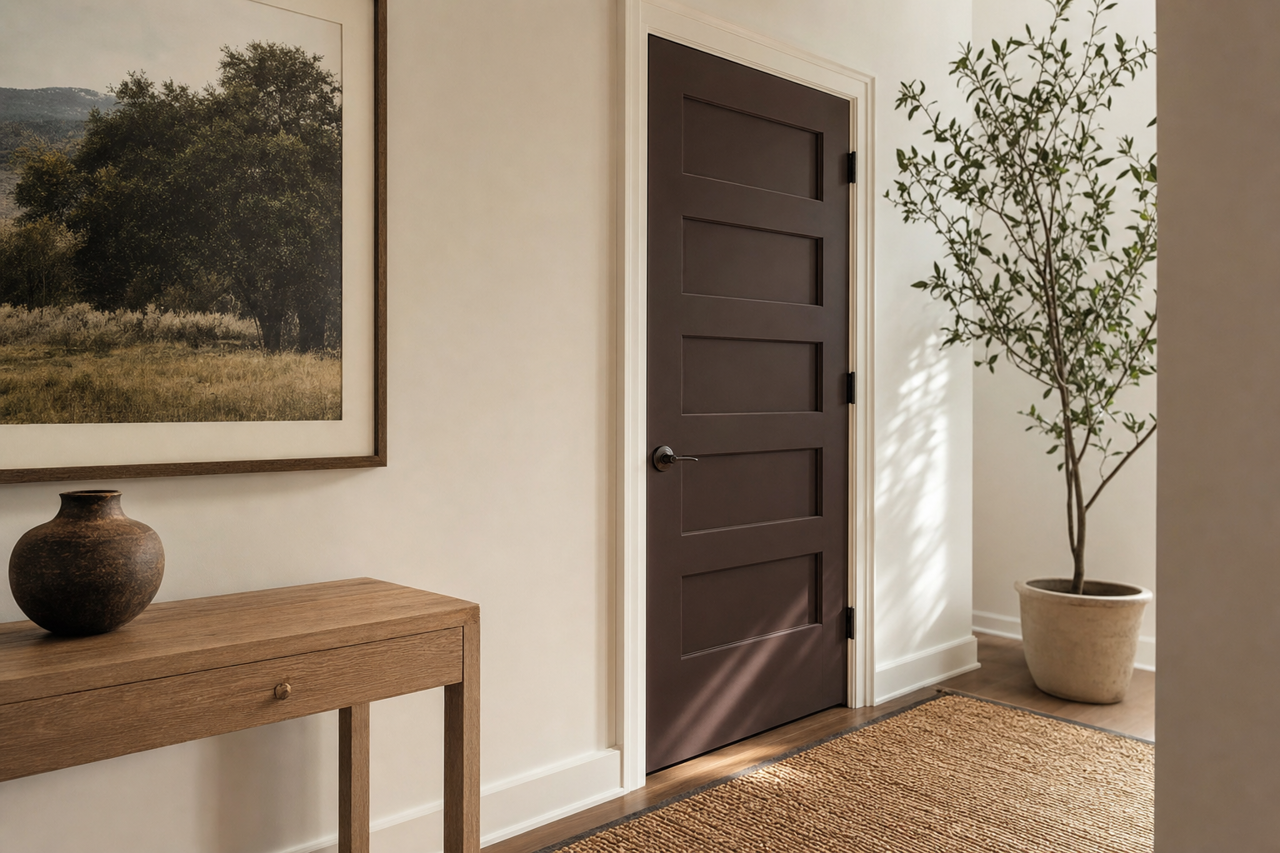 Black Bean by Sherwin-Williams on interior-doors