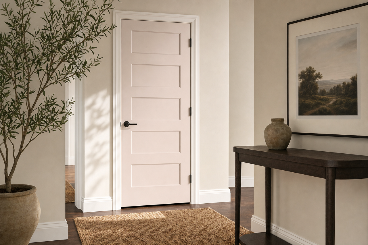 Smart White by Sherwin-Williams on interior-doors