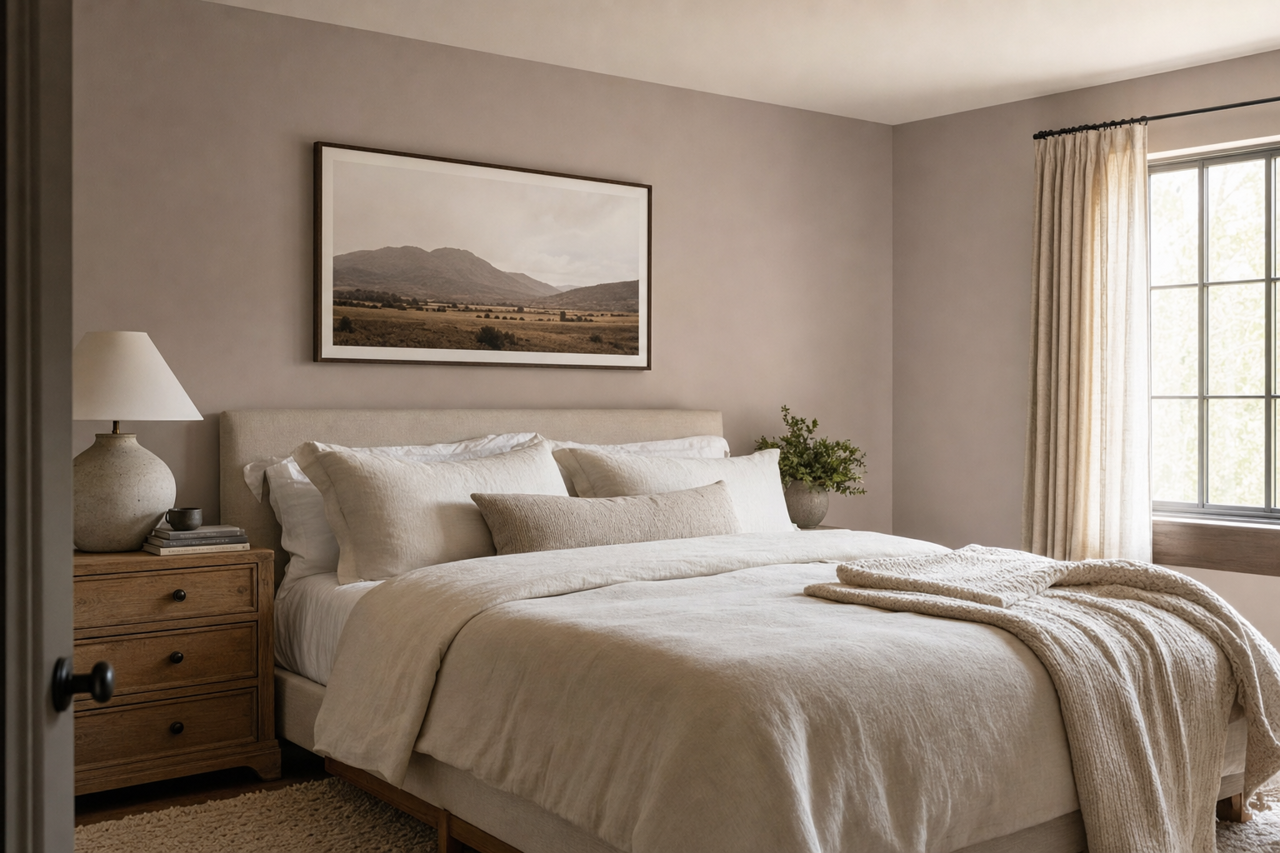 Flexible Gray by Sherwin-Williams on interiors