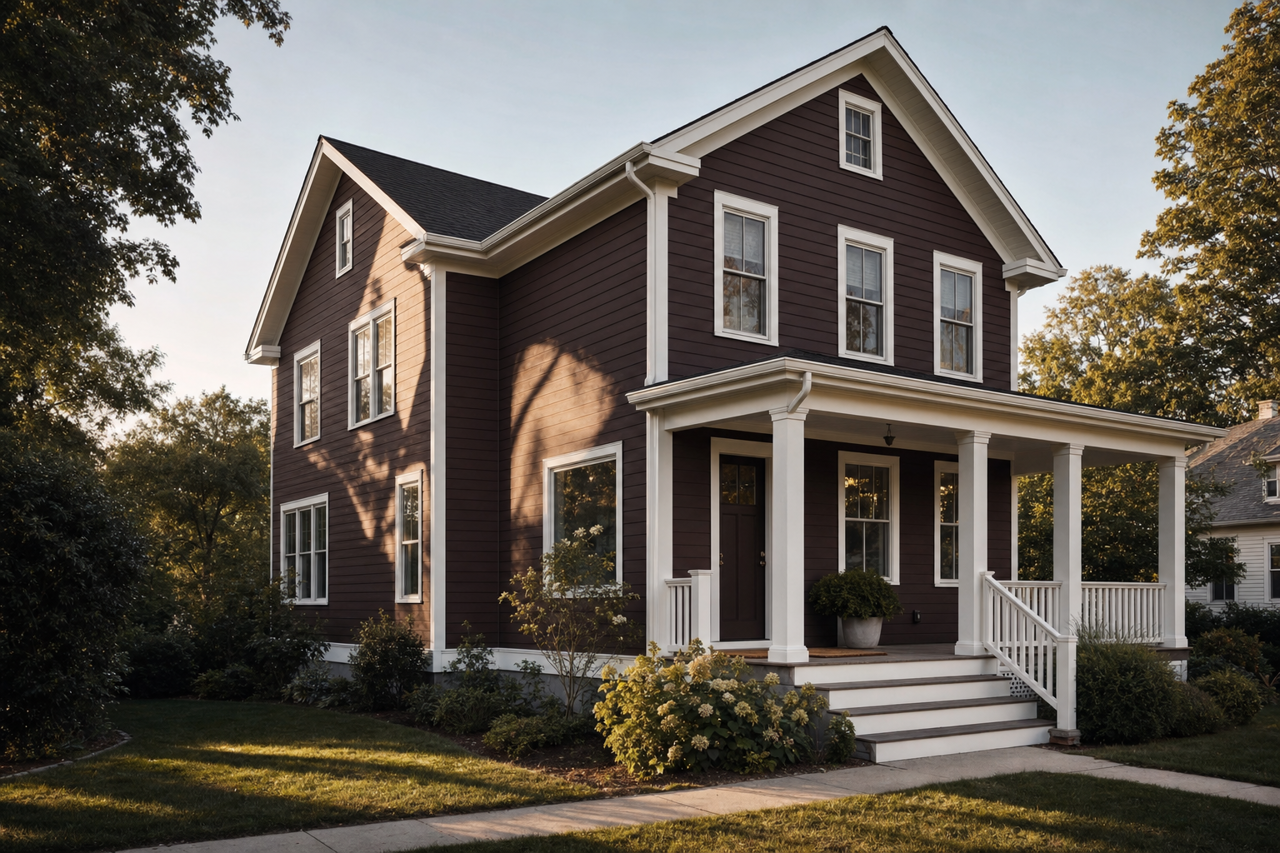 Bitter Chocolate by Sherwin-Williams on exterior
