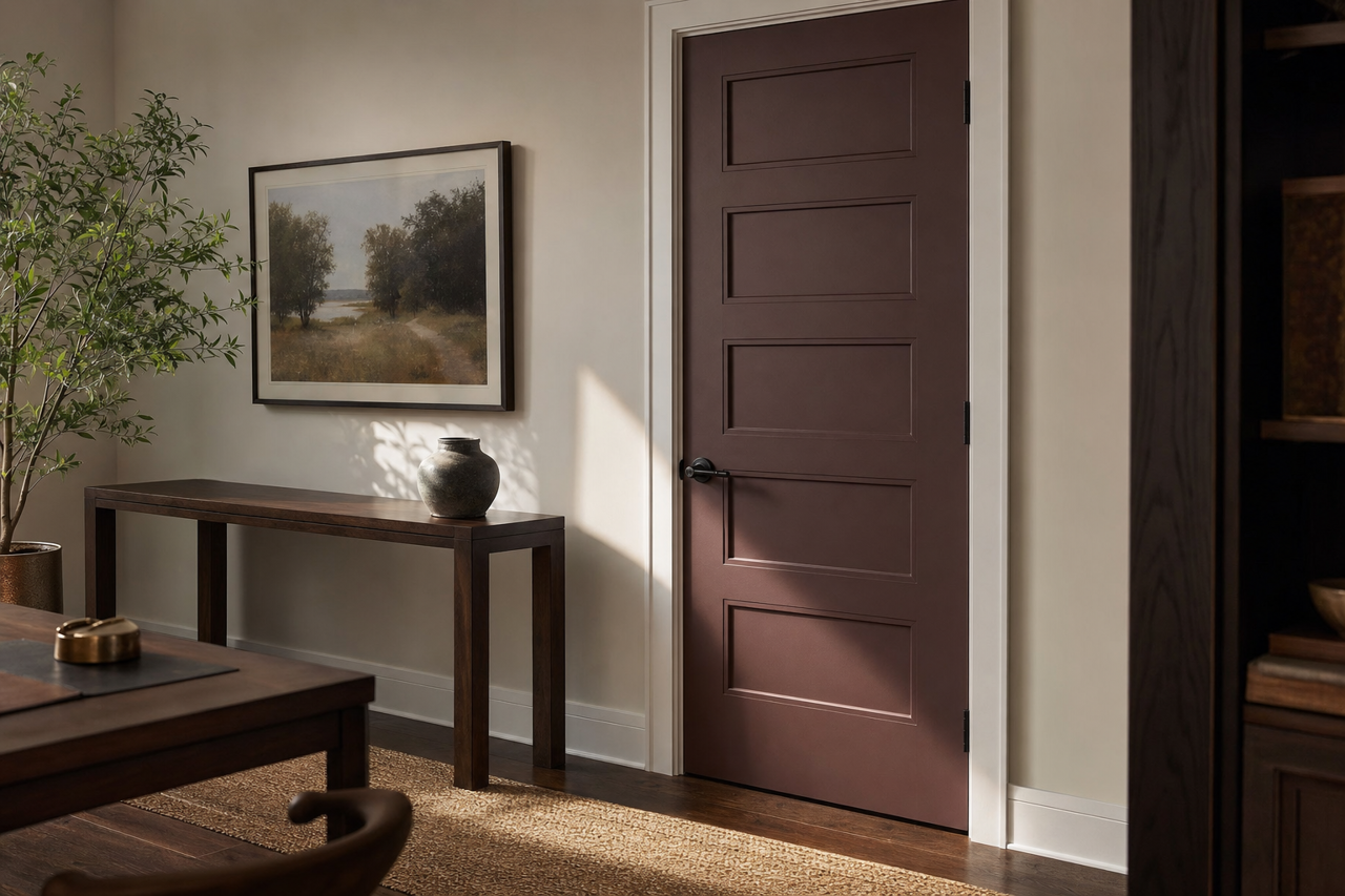 Bitter Chocolate by Sherwin-Williams on interior-doors
