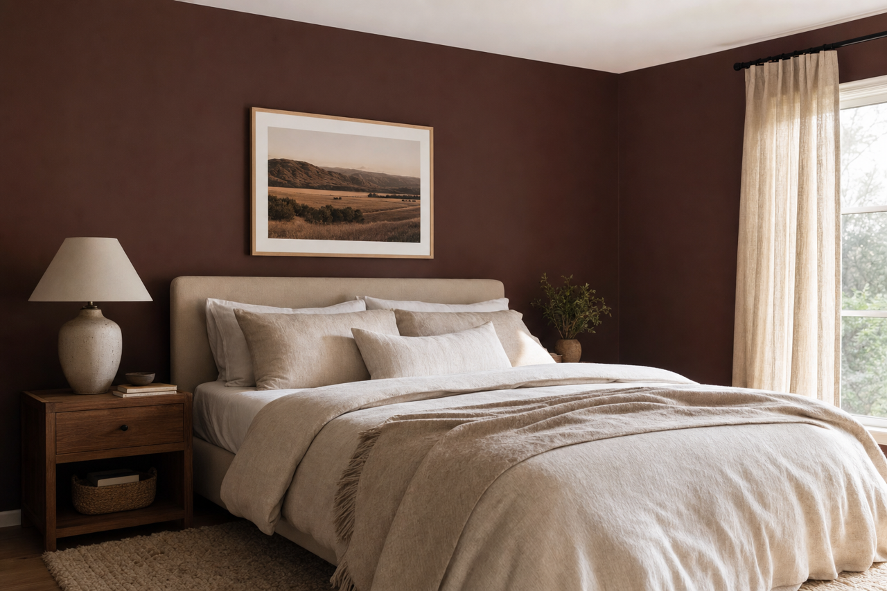 Bitter Chocolate by Sherwin-Williams on interiors