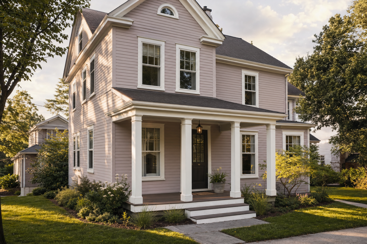 Chaise Mauve by Sherwin-Williams on exterior