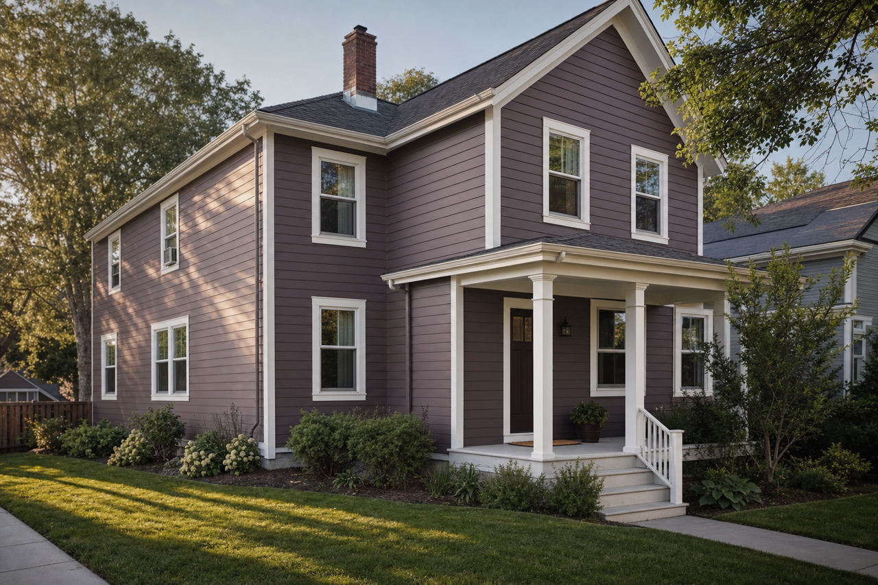 Poetry Plum by Sherwin-Williams on exterior