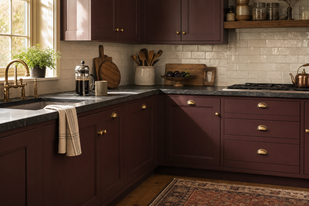 Marooned by Sherwin-Williams on cabinets