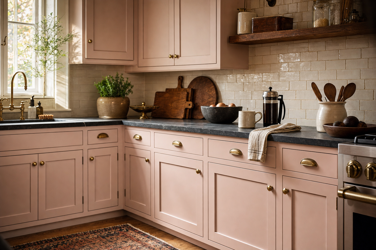 Breathless by Sherwin-Williams on cabinets