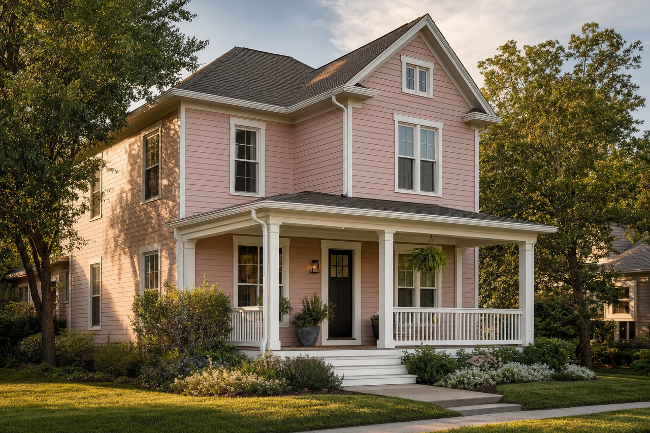 Insightful Rose by Sherwin-Williams on exterior