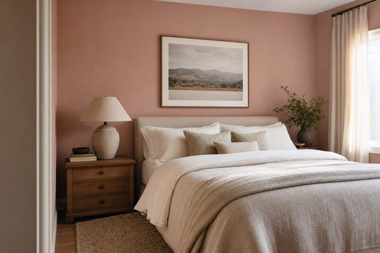 Dressy Rose by Sherwin-Williams on interiors
