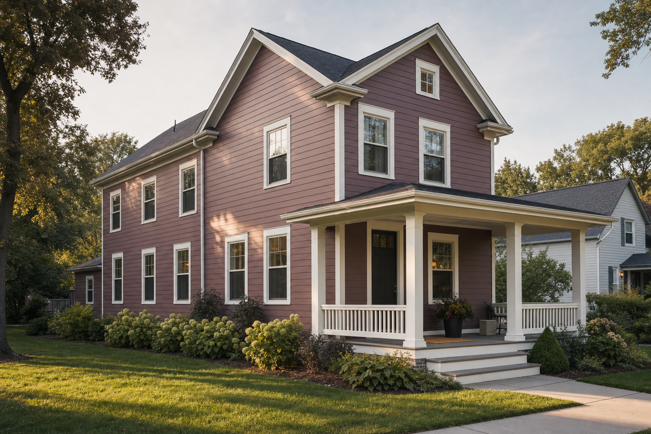 River Rouge by Sherwin-Williams on exterior