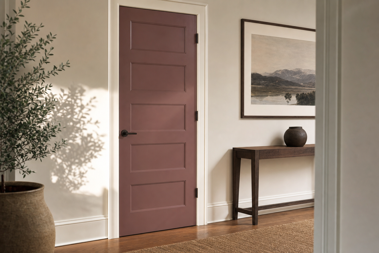 River Rouge by Sherwin-Williams on interior-doors