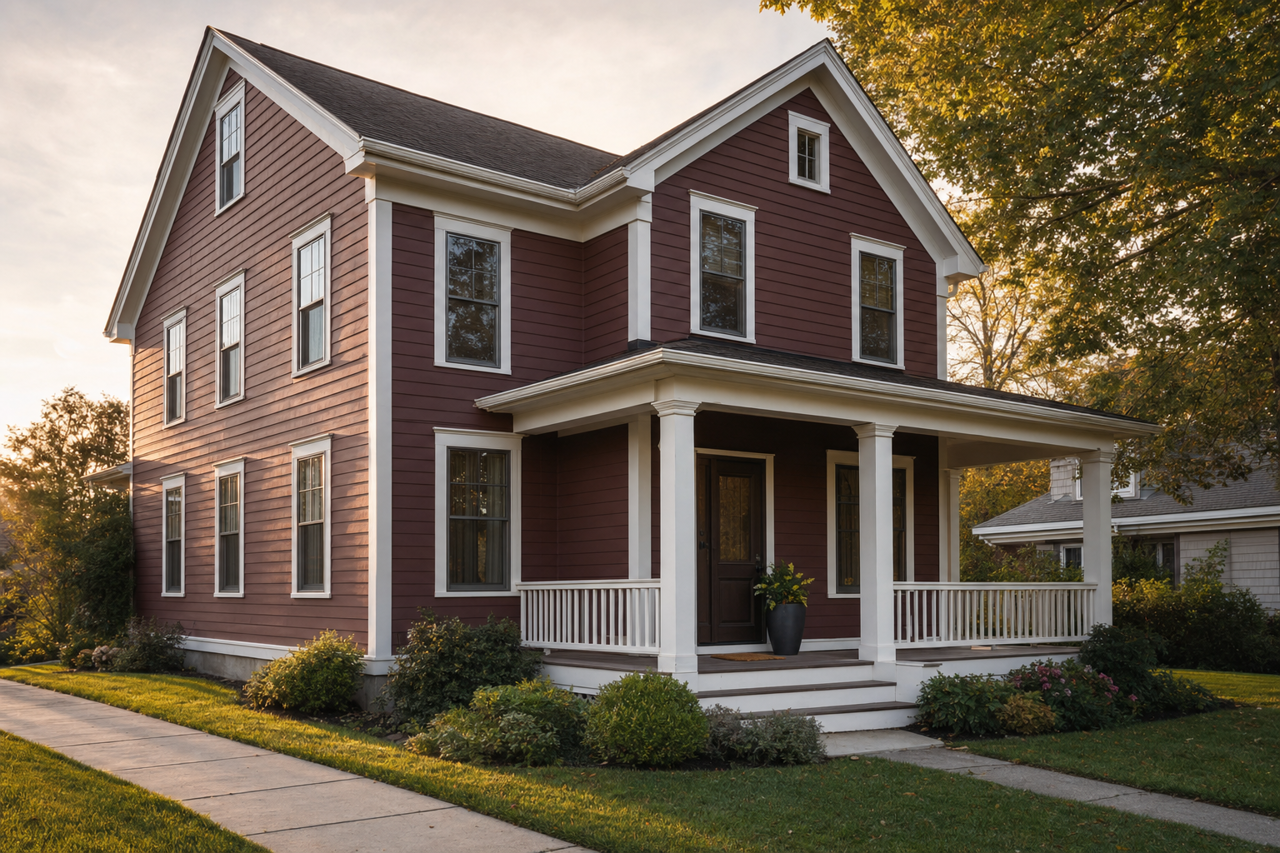 Cordovan by Sherwin-Williams on exterior