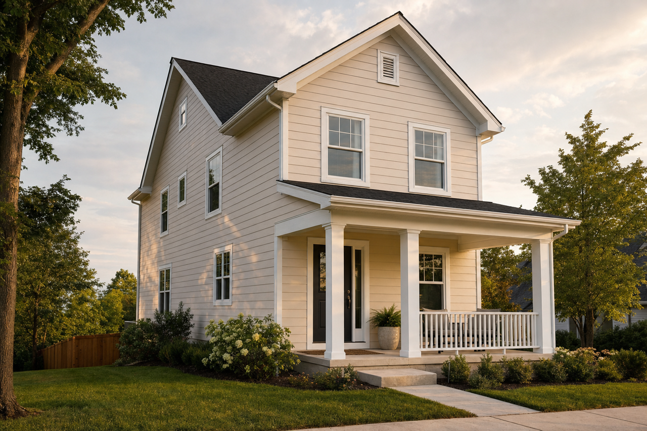 Cultured Pearl by Sherwin-Williams on exterior