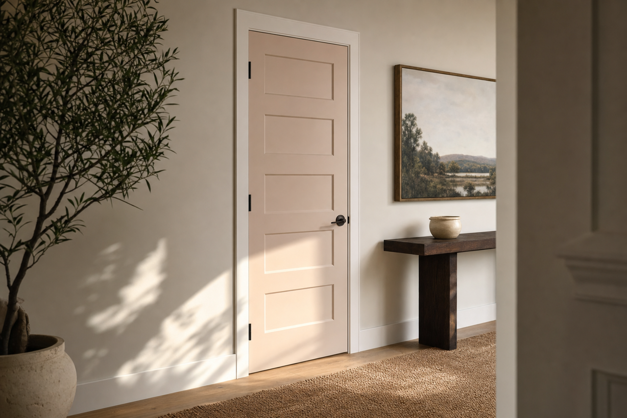 White Truffle by Sherwin-Williams on interior-doors