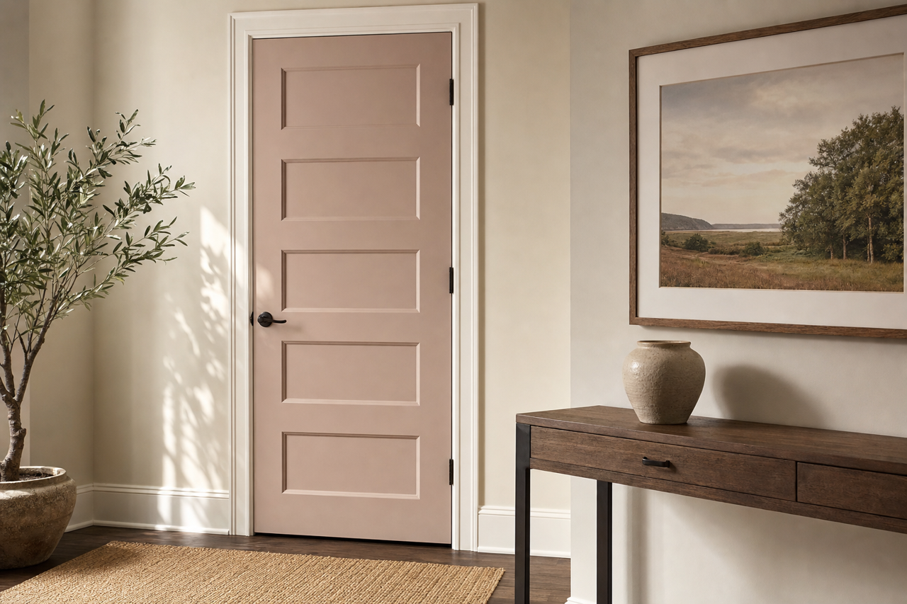 Artistic Taupe by Sherwin-Williams on interior-doors