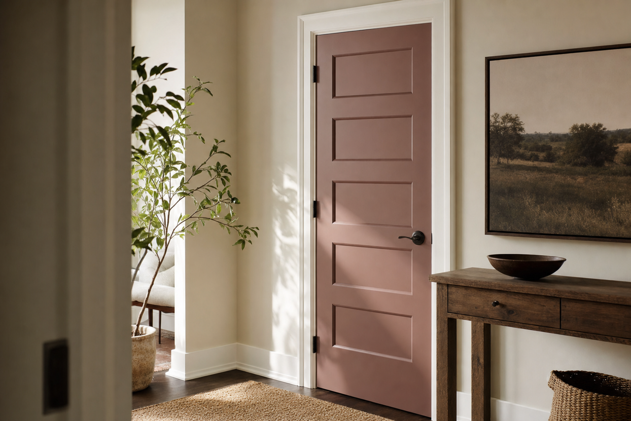 Bateau Brown by Sherwin-Williams on interior-doors