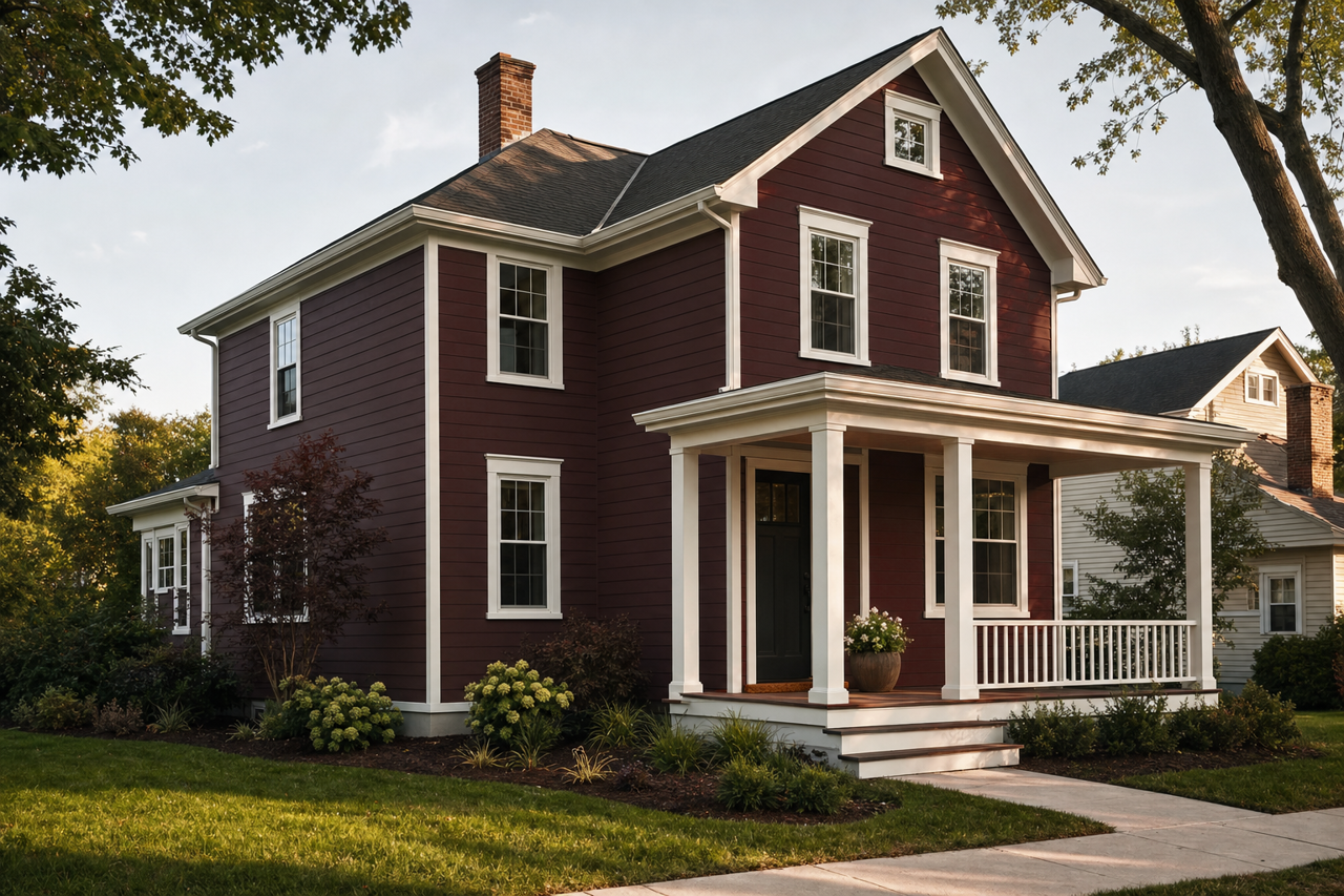 Arresting Auburn by Sherwin-Williams on exterior