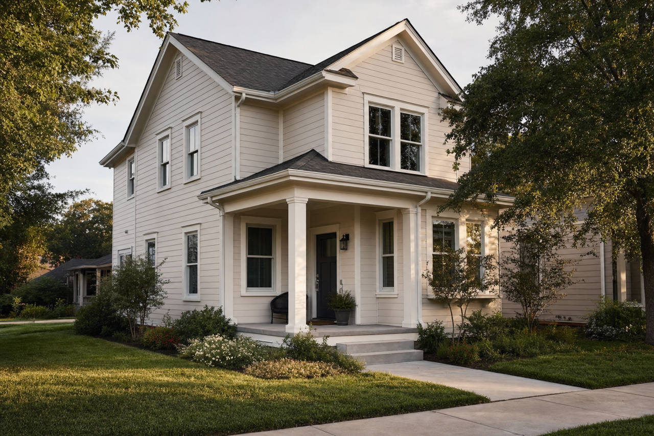 Gauzy White by Sherwin-Williams on exterior