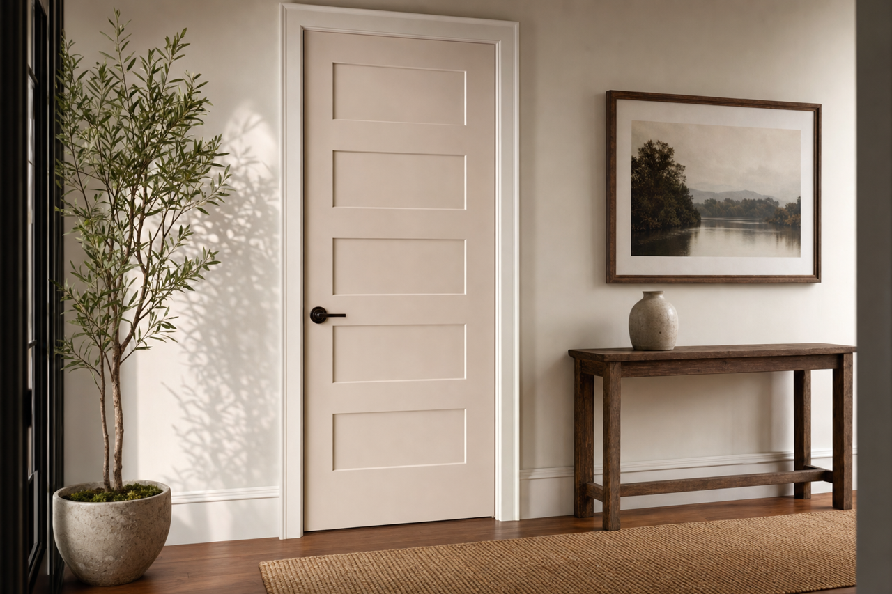 Angora by Sherwin-Williams on interior-doors