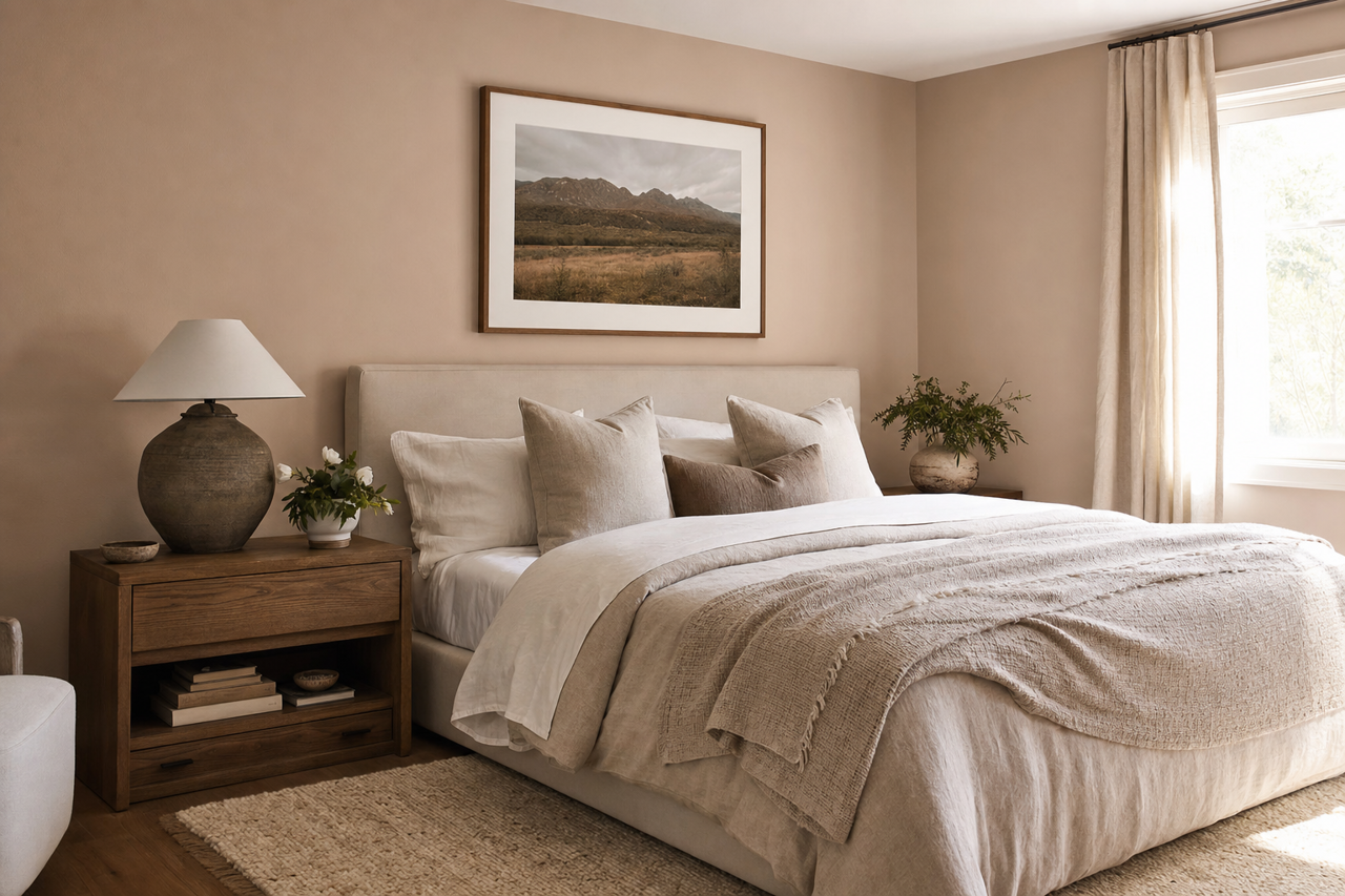 Temperate Taupe by Sherwin-Williams on interiors