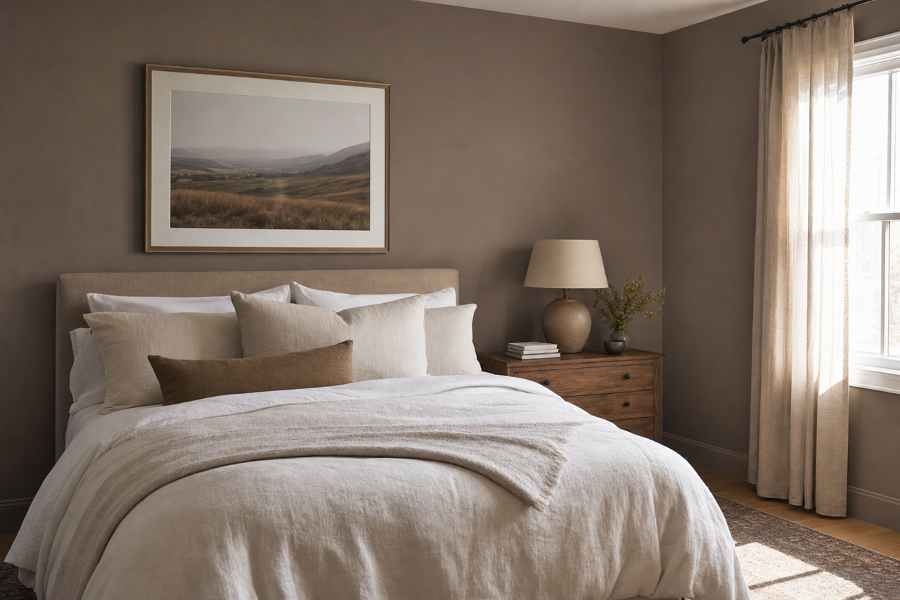 Less Brown by Sherwin-Williams on interiors