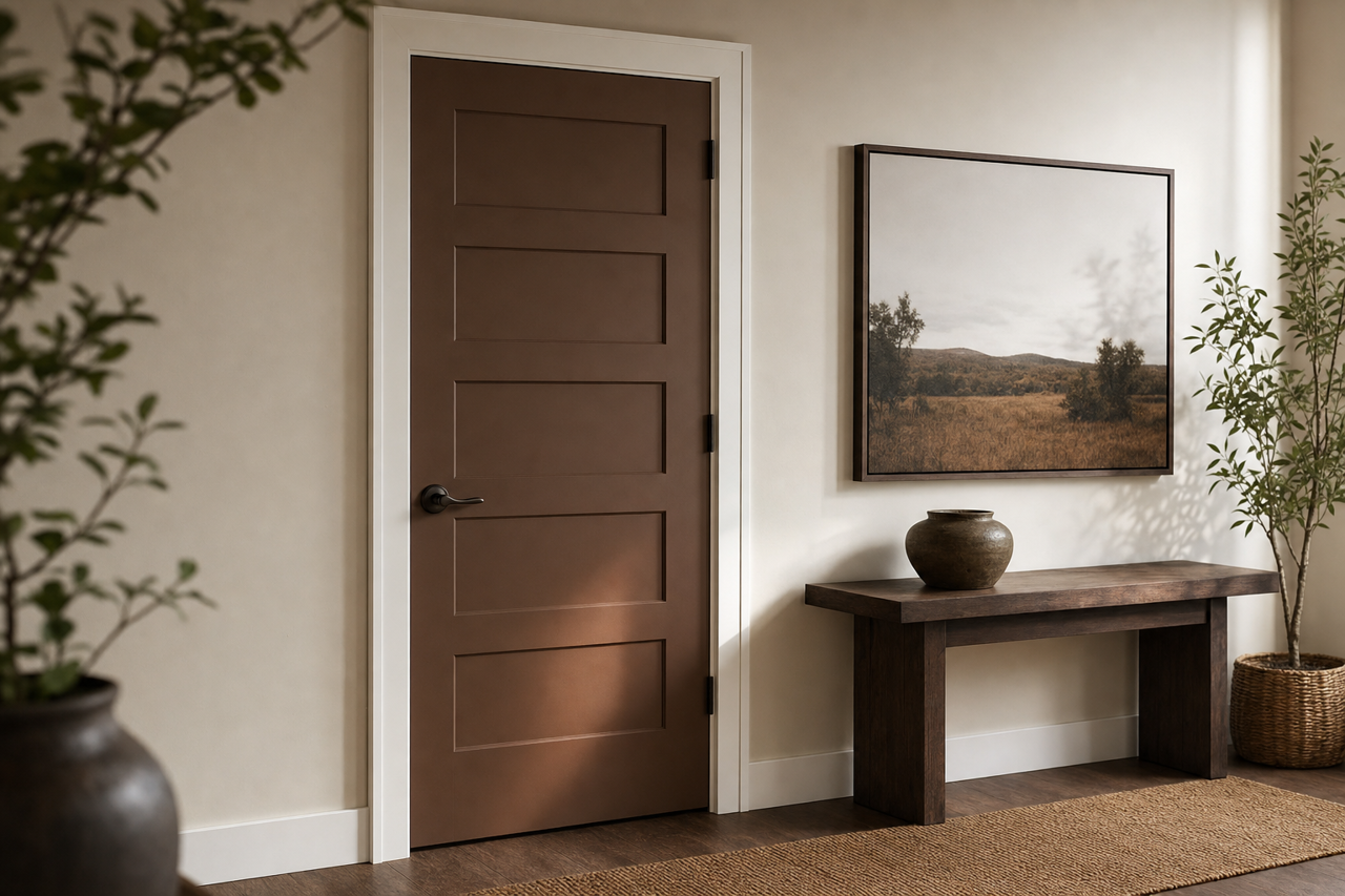 Otter by Sherwin-Williams on interior-doors