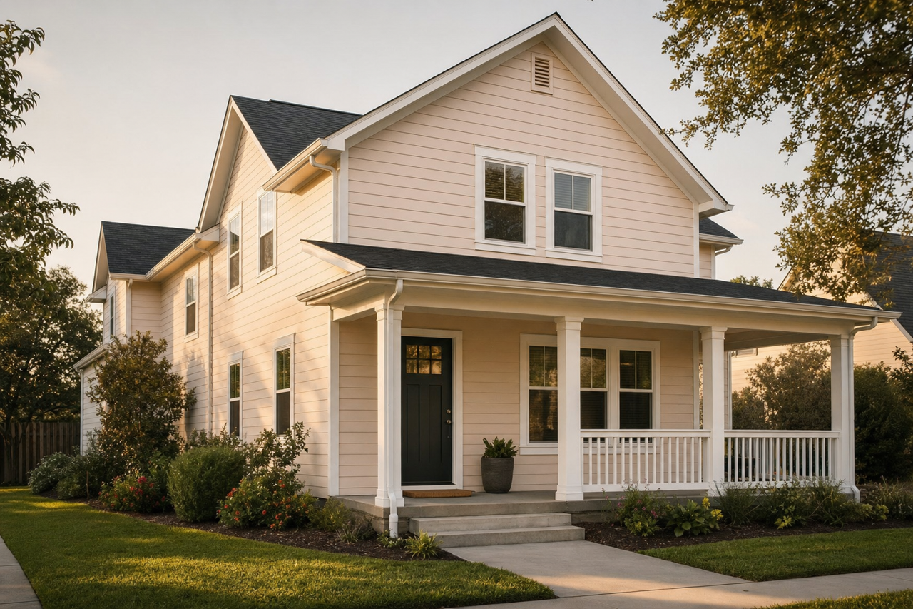 Hush White by Sherwin-Williams on exterior