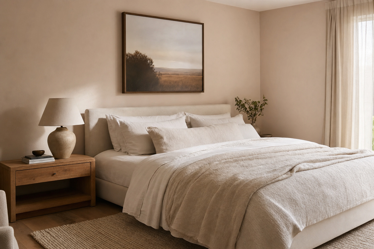 Unfussy Beige by Sherwin-Williams on interiors