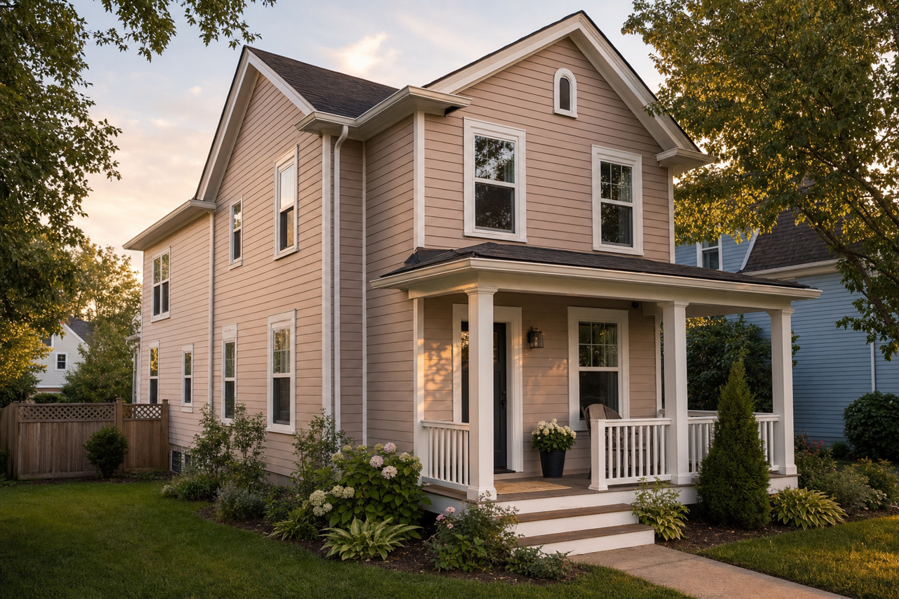 Emerging Taupe by Sherwin-Williams on exterior