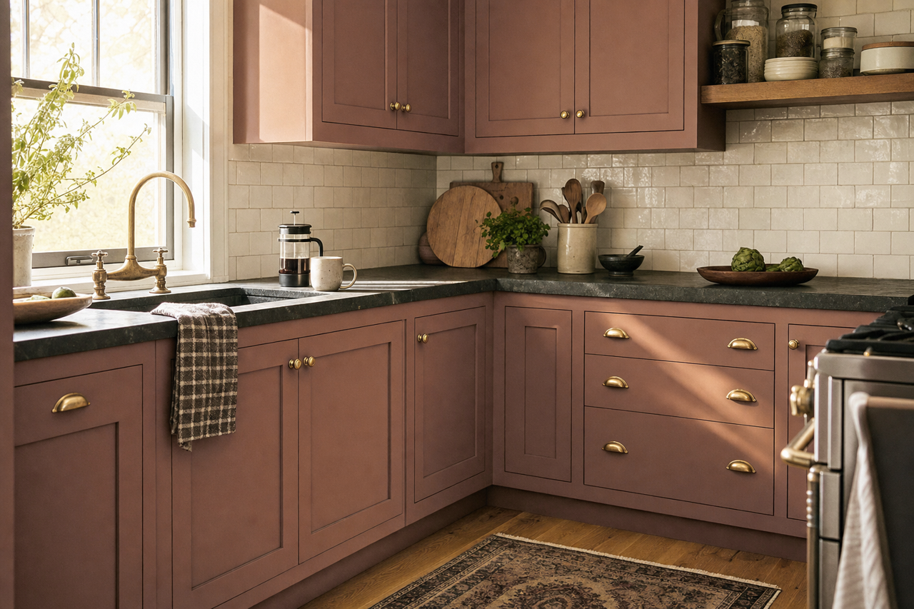 Hot Cocoa by Sherwin-Williams on cabinets