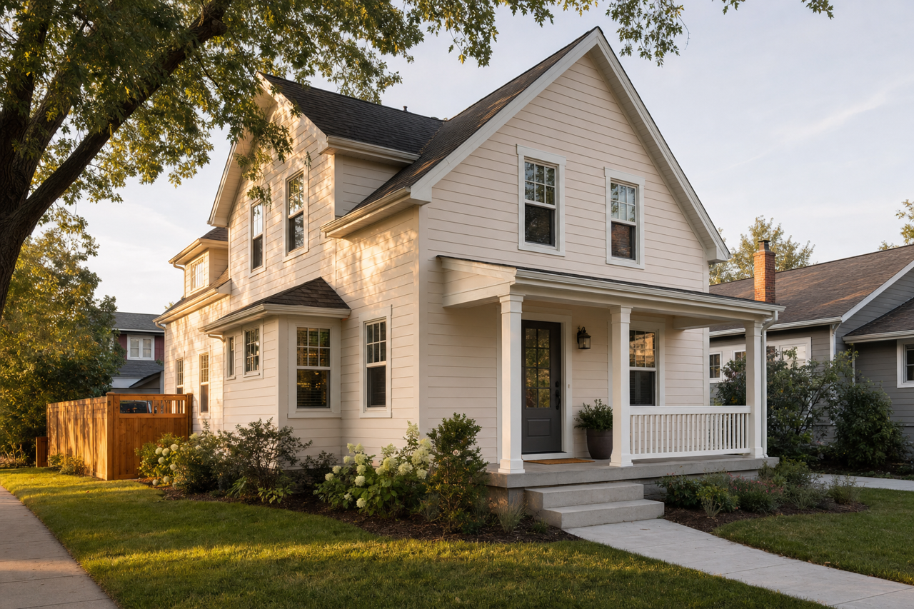 Gorgeous White by Sherwin-Williams on exterior
