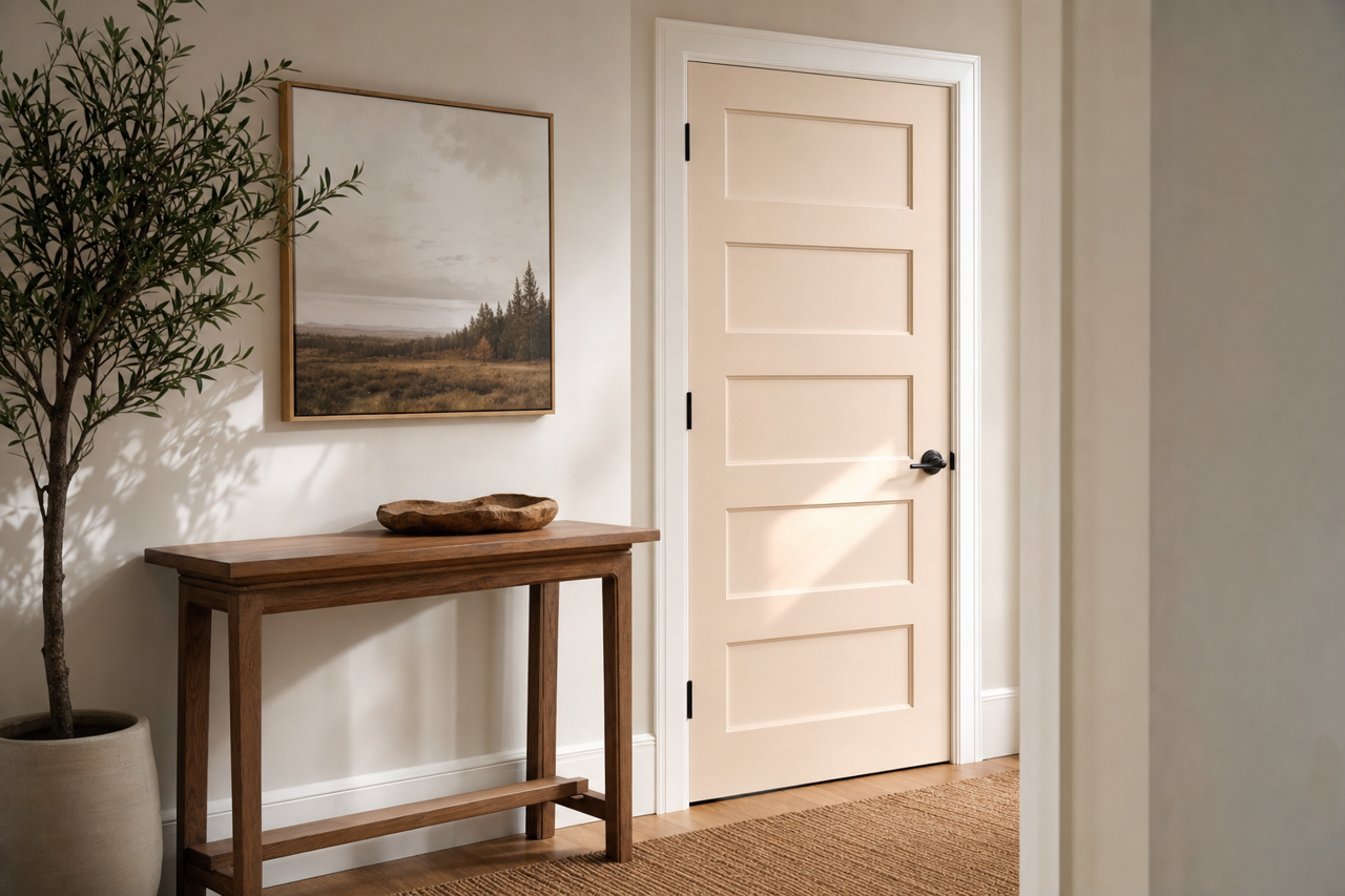 Gorgeous White by Sherwin-Williams on interior-doors
