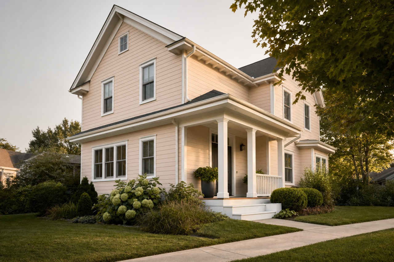 Abalone Shell by Sherwin-Williams on exterior