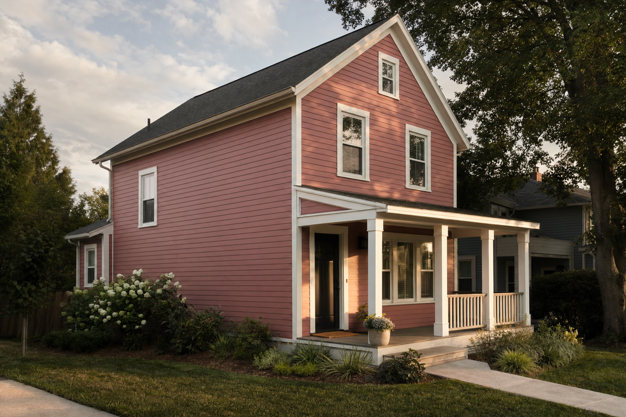 Reddened Earth by Sherwin-Williams on exterior