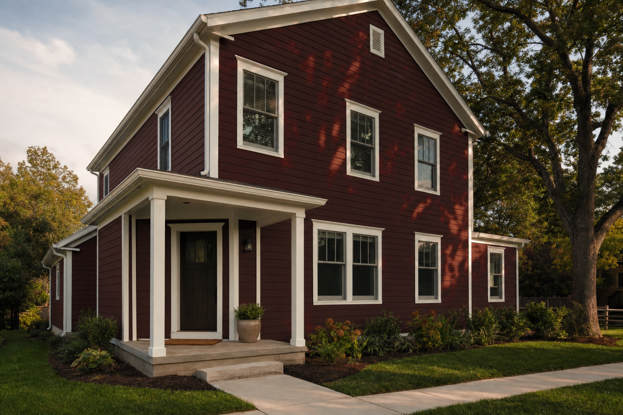 Fiery Brown by Sherwin-Williams on exterior
