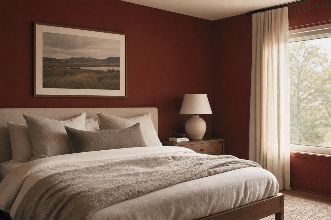 Fiery Brown by Sherwin-Williams on interiors