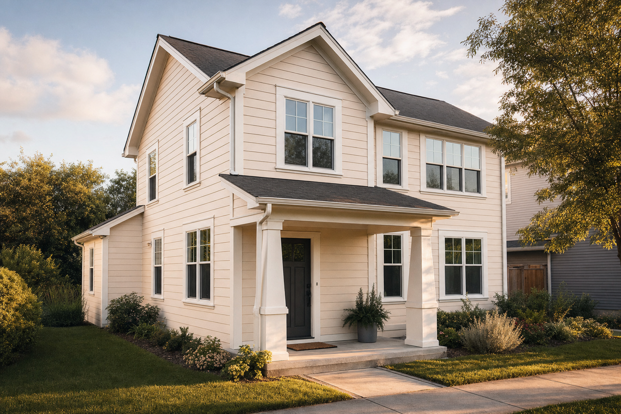 Polite White by Sherwin-Williams on exterior