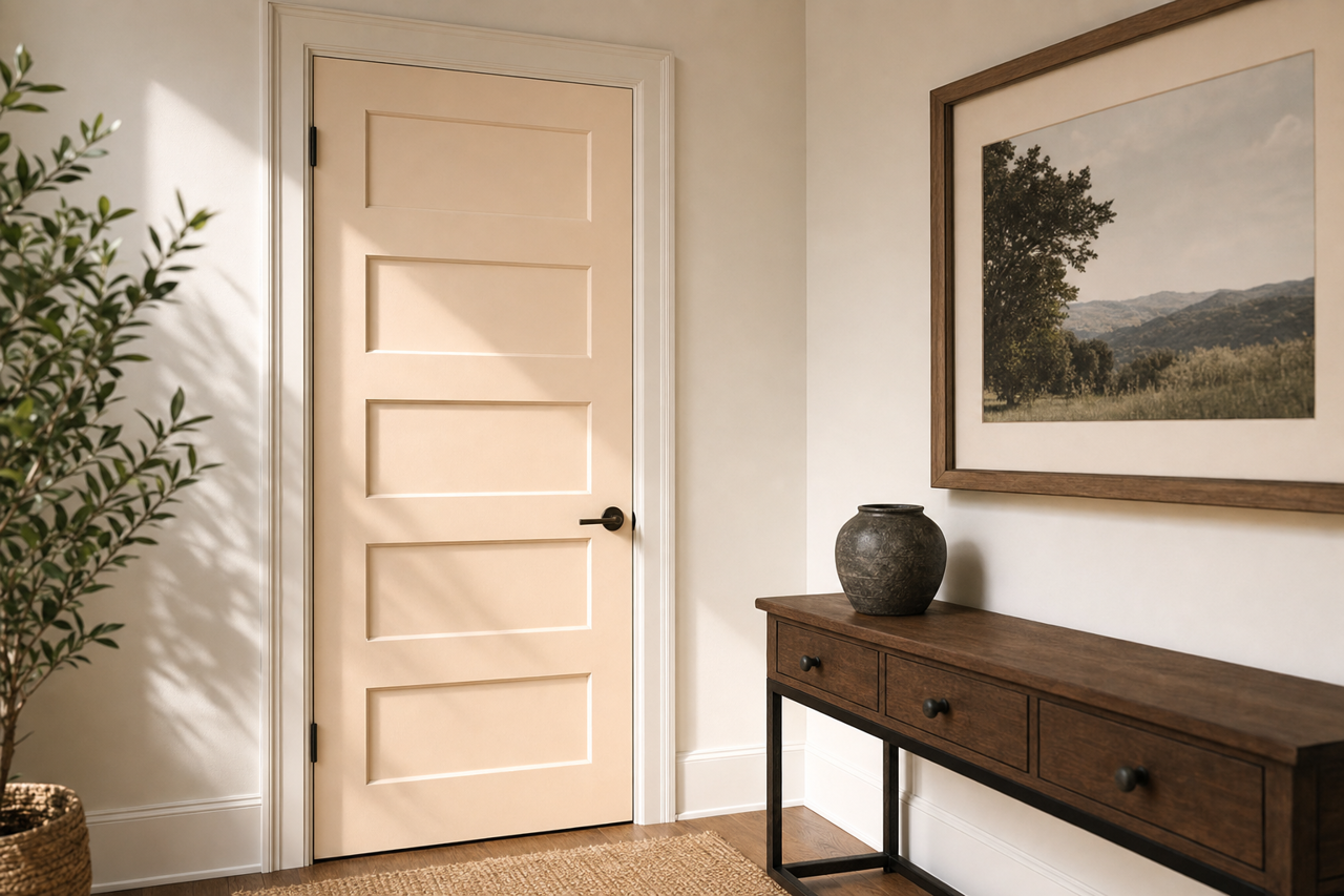 Malted Milk by Sherwin-Williams on interior-doors