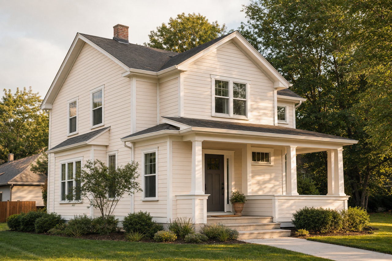 Nice White by Sherwin-Williams on exterior