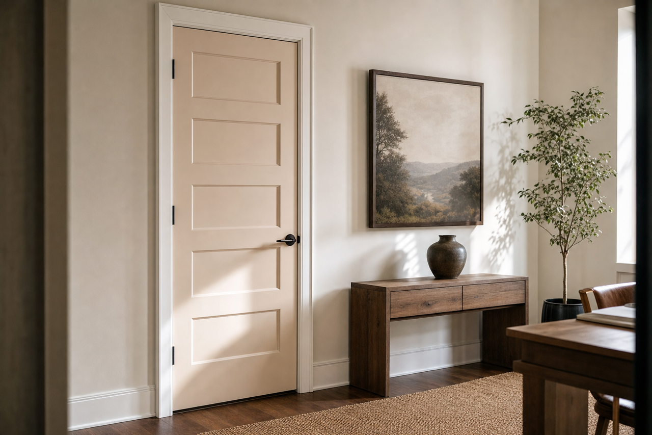 Reticence by Sherwin-Williams on interior-doors
